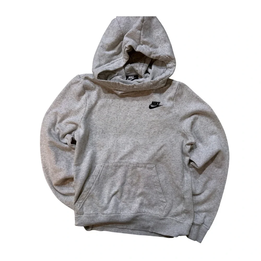 Nike Y2K Pullover Hoodie Women XS Heather Gray Sweatshirt Casual Athletic‎